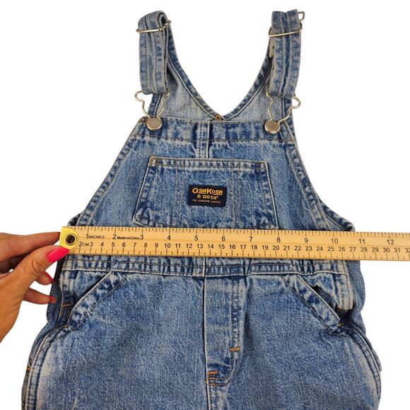Oshkosh B'Gosh Baby Overalls 24 Months Denim Jeans Hammer Loop Infant Vestbak - Picture 12 of 14